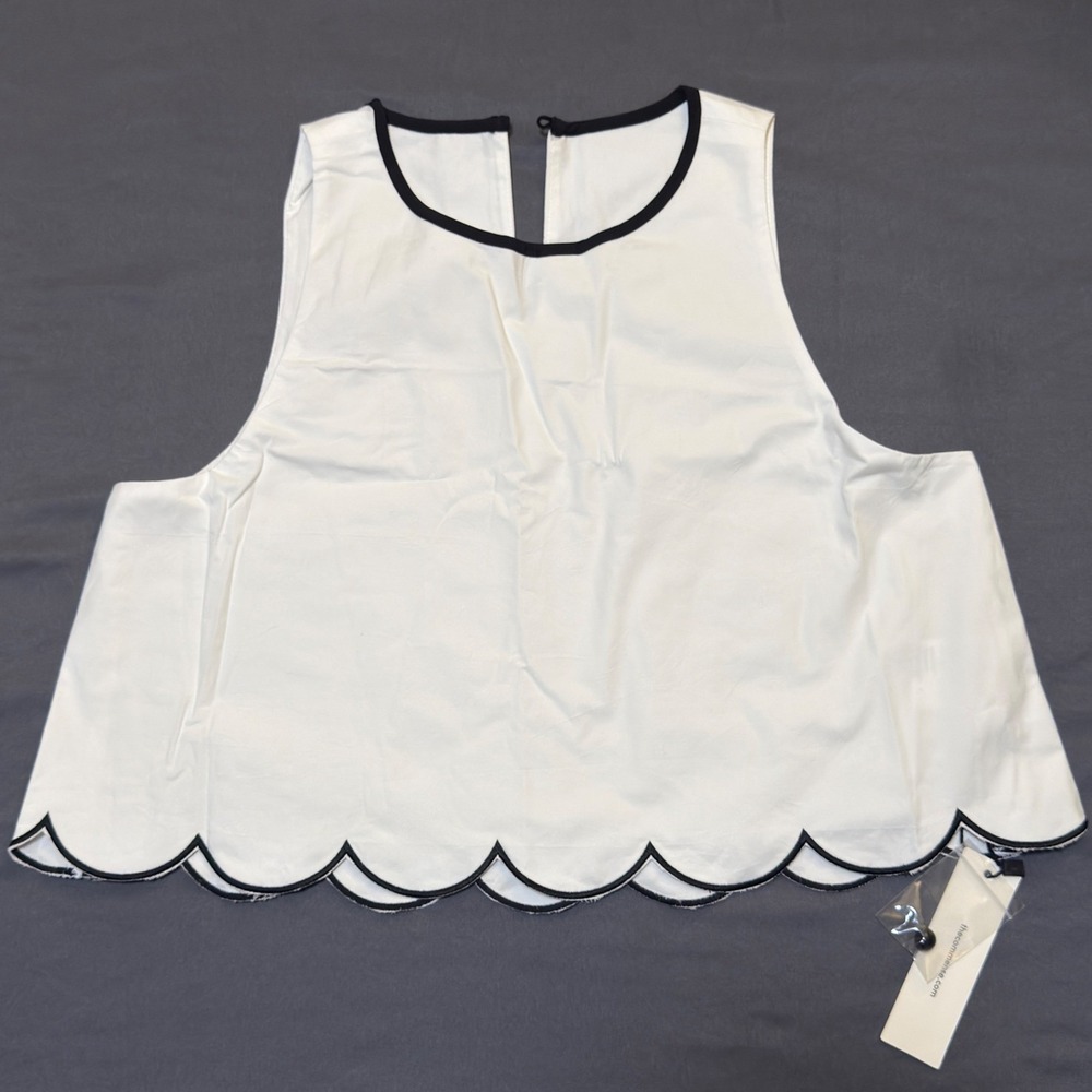 Commense Scallop Trim Color Block Sleeveless Skirt Set in Size Small - Picture 3 of 9